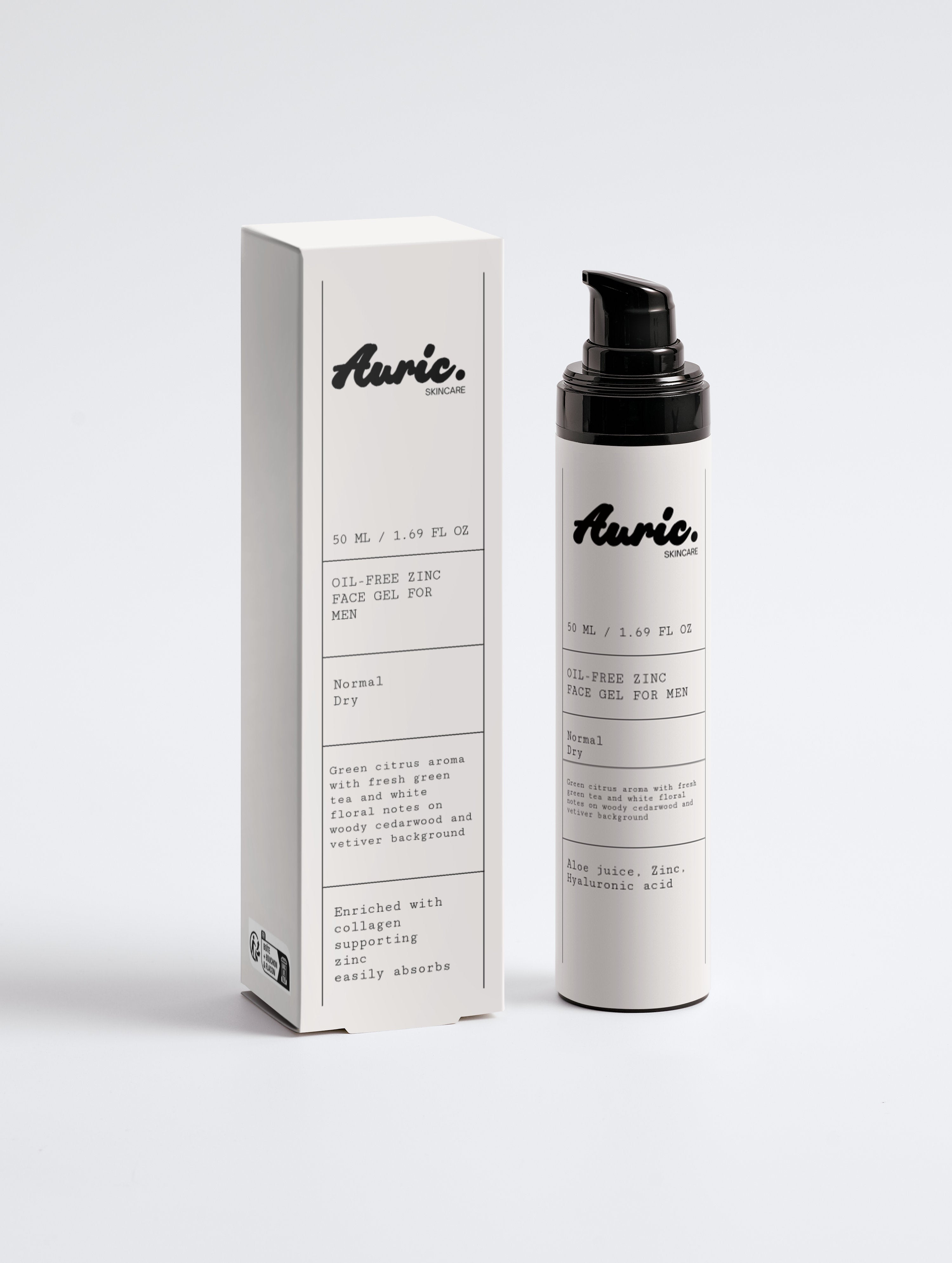 Oil-Free Zinc Face Gel for Men